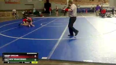 D1-106 lbs Quarterfinal - Matthew Krawczenko, Liberty vs Henry Ofeciar, Tucson