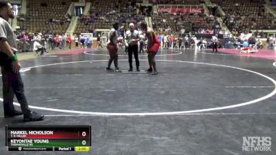 285 lbs Quarterfinal - Keyontae Young, Thomasville HS vs Markel Nicholson, T. R. Miller