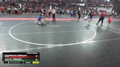 130 lbs Champ. Round 1 - Samuel Springer, Mineral Point Wrestling, RT El vs Osakwalha Cornelius, Oneida