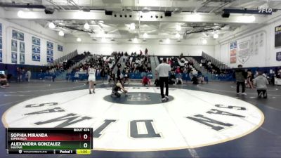 125 lbs Cons. Round 4 - ALEXANDRA GONZALEZ, Mayfair vs Sophia Miranda, Esperanza