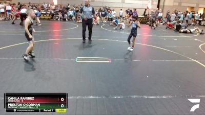 52 lbs Semis & 1st Wrestleback (8 Team) - Camila Ramirez, Ares Black vs Preston O`Gorman, The Funky Singlets Teal