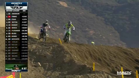 Eli Tomac Battles With Jason Anderson For The Lead In 450 Moto 2 | Fox Raceway II National