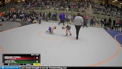 71 lbs Quarterfinal - Bridger Powell, Cowboy Mat Club vs Lucas Hill, Caveman Mat CLub