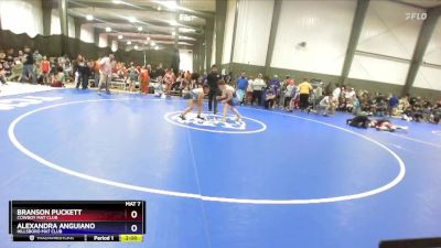 160 lbs Round 2 - Branson Puckett, Cowboy Mat Club vs Alexandra Anguiano, Hillsboro Mat Club