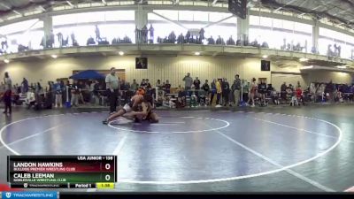 138 lbs Quarterfinal - Landon Hawkins, Bulldog Premier Wrestling Club vs Caleb Leeman, Noblesville Wrestling Club