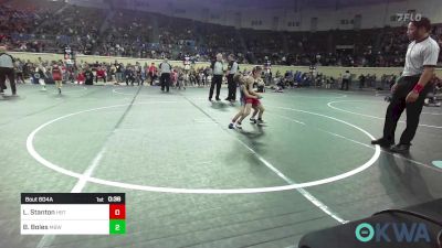 55 lbs Round Of 32 - Luke Stanton, Hobart vs Brielle Boles, Mustang Bronco Wrestling Club