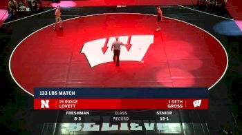 133lbs Match: Seth Gross, Wisconsin vs Ridge Lovett, Nebraska