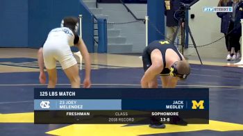 125lbs Match: Jack Medley (Michigan) vs Joey Melendez (North Carolina)