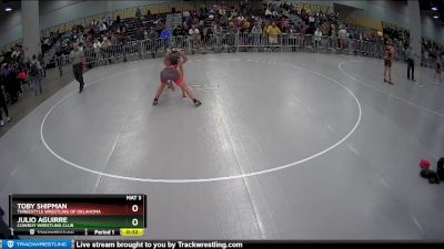 132 lbs Cons. Round 6 - Julio Aguirre, Cowboy Wrestling Club vs Toby Shipman, Threestyle Wrestling Of Oklahoma