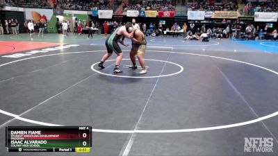 285 lbs Cons. Round 1 - Damien Fiame, Student Wrestling Development Program vs Isaac Alvarado, Colony High School