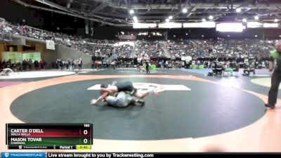 160 lbs Cons. Round 4 - Mason Tovar, Chiawana vs Carter O`Dell, Walla Walla