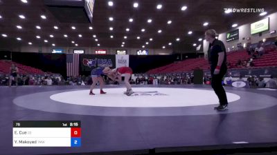 76 lbs Consolation - Emily Cue, Colorado vs Yelena Makoyed, Cardinal Wrestling Club / TMWC