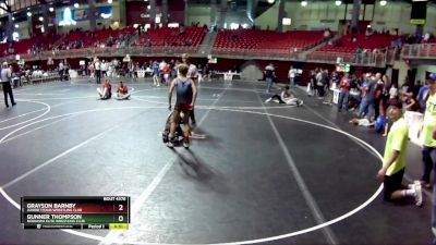 80 lbs 2nd Place Match - Grayson Barnby, Junior Titans Wrestling Club vs Gunner Thompson, Nebraska Elite Wrestling Club