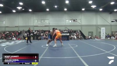 285 lbs Quarters & 1st Wb (16 Team) - Wyatt Schmitt, Illinois vs Avaugn Dorvil, Minnesota Red