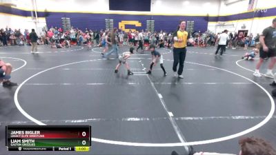 58 lbs Semifinal - James Bigler, Legacy Elite Wrestling vs Liam Smith, Gaston Grizzlies