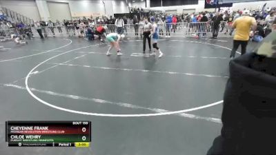 110 lbs Champ. Round 2 - Cheyenne Frank, Michigan Revolution Wrestling Club vs Chloe Wehry, Pursuit Wrestling Minnesota