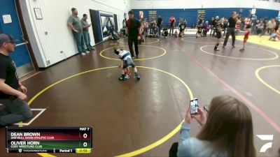 39 lbs Cons. Semi - Dean Brown, Greybull Basin Athletic Club vs Oliver Horn, Cody Wrestling Club