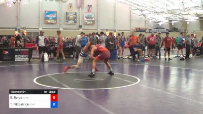 74 kg Round Of 64 - Brady Berge, Nittany Lion Wrestling Club vs Timothy Fitzpatrick, DCAC