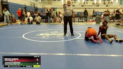 130 lbs Cons. Semi - Zavious Brown, Eagles Wrestling Club vs Bryan Garcia, Eagle Empire