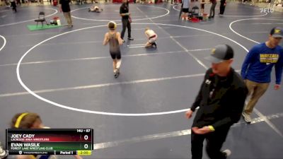 87 lbs Quarterfinal - Joey Cady, LaCrosse Area Wrestlers vs Evan Wasilk, Forest Lake Wrestling Club