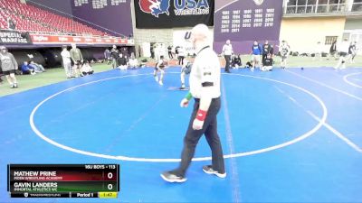 113 lbs Quarterfinal - Gavin Landers, Immortal Athletics WC vs Mathew Prine, Moen Wrestling Academy