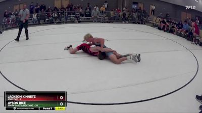 153 lbs Round 3 (8 Team) - Ayson Rice, South Dakota Lightning vs Jackson Kinnetz, Iowa PWC