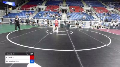 160 lbs Cons 32 #1 - Vincent Cook, Wisconsin vs Marcus Reasbeck, Minnesota