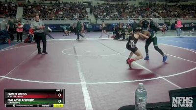 D1-120 lbs Cons. Semi - Owen Weiss, Boulder Creek vs Malachi Aispuro, Sunnyslope