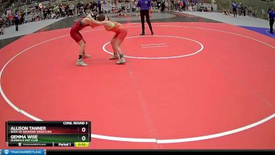 95 lbs Cons. Round 3 - Gemma Wise, Glendale Mat Club vs Allison Tanner, Rock Of Redmond Wrestling