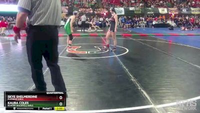 G - 114 lbs Quarterfinal - Kaura Coles, Glacier (Kalispell) Girls vs Skye Shelmerdine, Flathead Girls