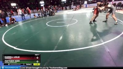 215 lbs Quarterfinal - Darrell Leslie, Toppenish vs Matthew Ager, Rogers (Puyallup)