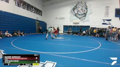 220 lbs Quarterfinal - Oliver Gorsuch, Moorcroft Mat Masters Wrestling Club vs Stetson Davis, Wyoming