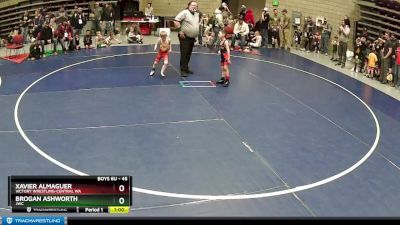 45 lbs Champ. Round 1 - Brogan Ashworth, JWC vs Xavier Almaguer, Victory Wrestling-Central WA