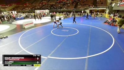 119 lbs Quarterfinal - Cj Lopez, California vs Kolby Dennington, Tracy Wrestling Club