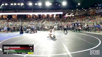 1A 132 lbs 3rd Place Match - Talon Maple, Zephyrhills Christian vs Roman Maldonado, Palm Bay