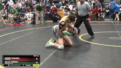 120 lbs Semifinal - Micah Medina, Oregon Clay vs Jaiden Sarabia, Whitmer