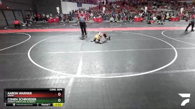 45 lbs Cons. Semi - Aaron Warner, Amery vs Cohen Schroeder, Askren Wrestling Academy