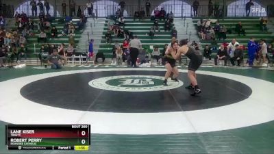 190 lbs Semifinal - Lane Kiser, Trinity vs Robert Perry, Roanoke Catholic