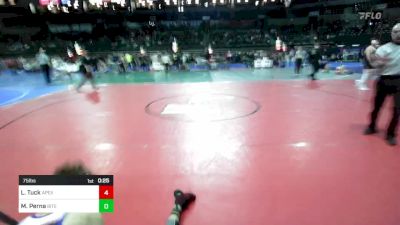 75 lbs Quarterfinal - Logan Tuck, Apex vs Mikey Perna, Bitetto Trained Wrestling