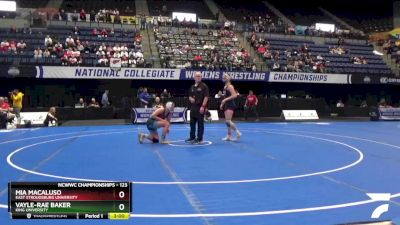 123 lbs Quarterfinal - Vayle-rae Baker, King University vs Mia Macaluso, East Stroudsburg University