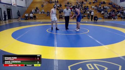 220 lbs Semifinal - David Andrews, Bremerton vs Ethan Fore, North Mason