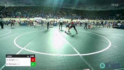 120 lbs Round Of 16 - Allen Wright, Okmulgee vs Braxton McIlwain, Lions Wrestling Academy