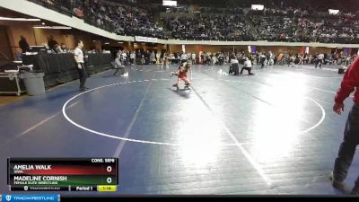 100 lbs Cons. Semi - Madeline Cornish, Female Elite Wrestling vs Amelia Walk, Iowa