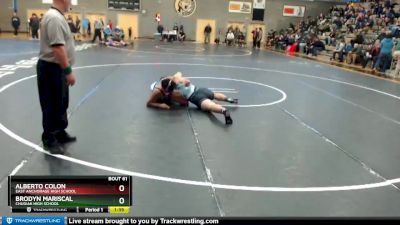 215 lbs Quarterfinal - BRODYN MARISCAL, Chugiak High School vs Alberto Colon, East Anchorage High School