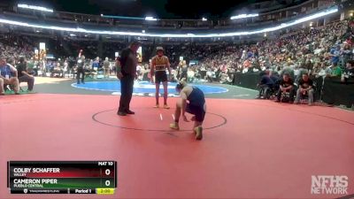 138-3A Champ. Round 1 - Colby Schaffer, Valley vs Cameron Piper, Pueblo Central