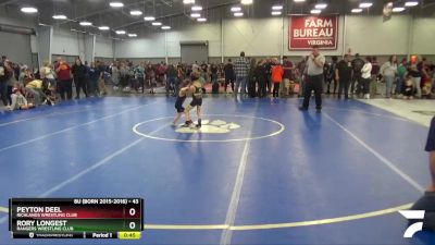 43 lbs Cons. Round 4 - Rory Longest, Rangers Wrestling Club vs Peyton Deel, Richlands Wrestling Club