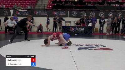 48 kg Cons 16 #2 - Drew Dawson, Roseburg Mat Club /Umpqua Valley Wrestling Associaction vs Kellen Downing, Flathead High School Wrestling