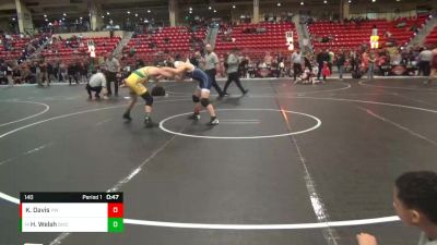 140 lbs Cons. Round 2 - Henry Welsh, Bobcat Wrestling Club vs Kale Davis, Victory Wrestling