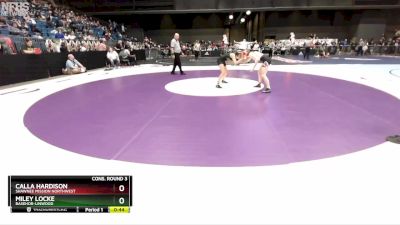 105 lbs Cons. Round 3 - Calla Hardison, Shawnee Mission Northwest vs Miley Locke, Basehor-Linwood