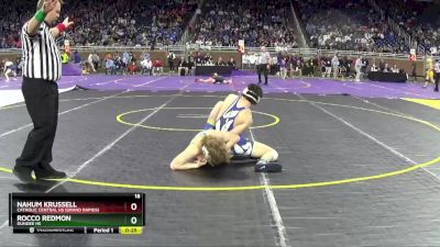 D3-138 lbs Cons. Round 2 - Rocco Redmon, Dundee HS vs Nahum Krussell, Catholic Central HS (Grand Rapids)